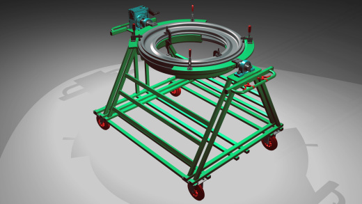 推车设计用于携带重量为 200 公斤的钢盘缩略图