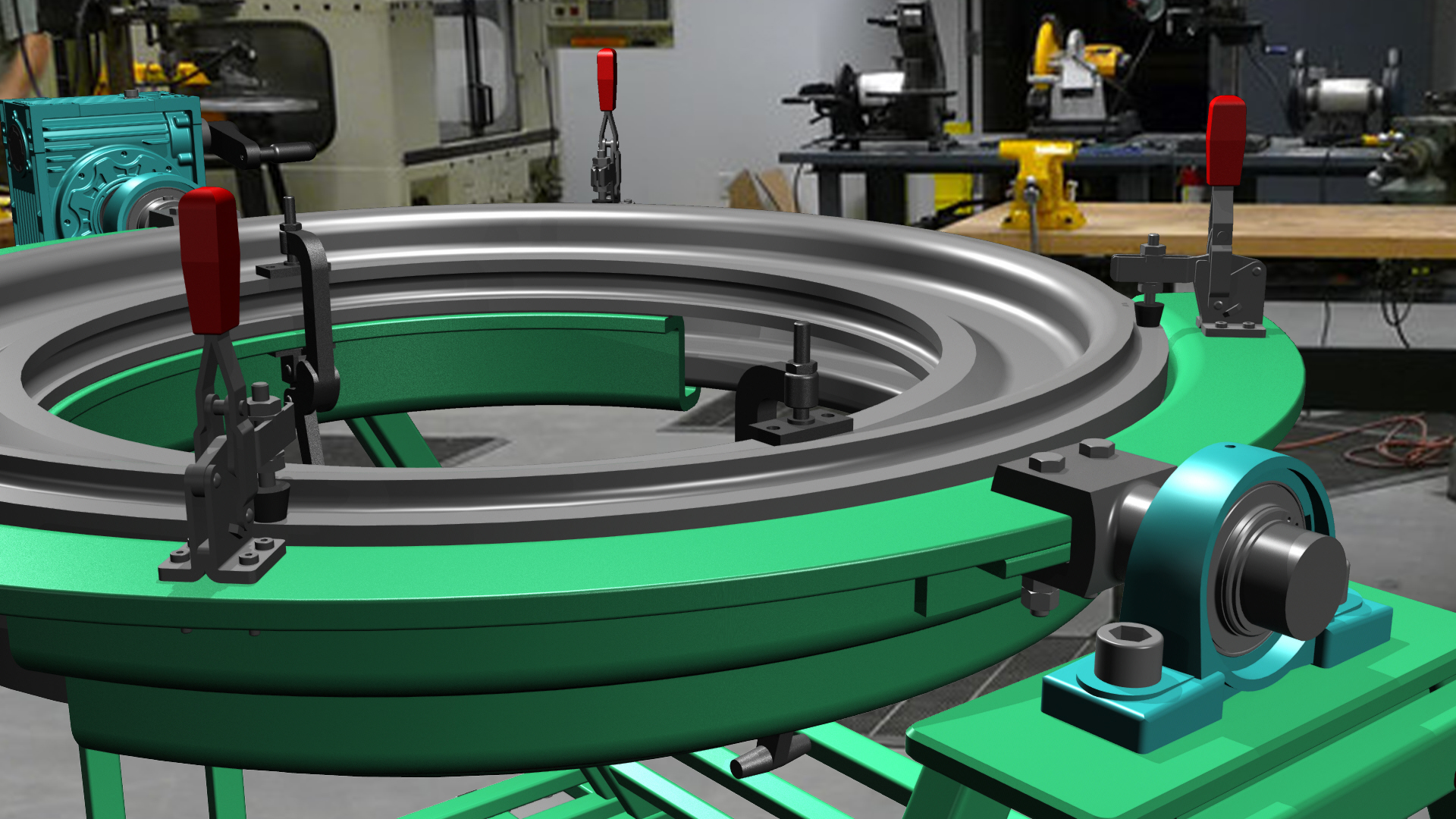 推车设计用于携带重量为 200 公斤的钢盘