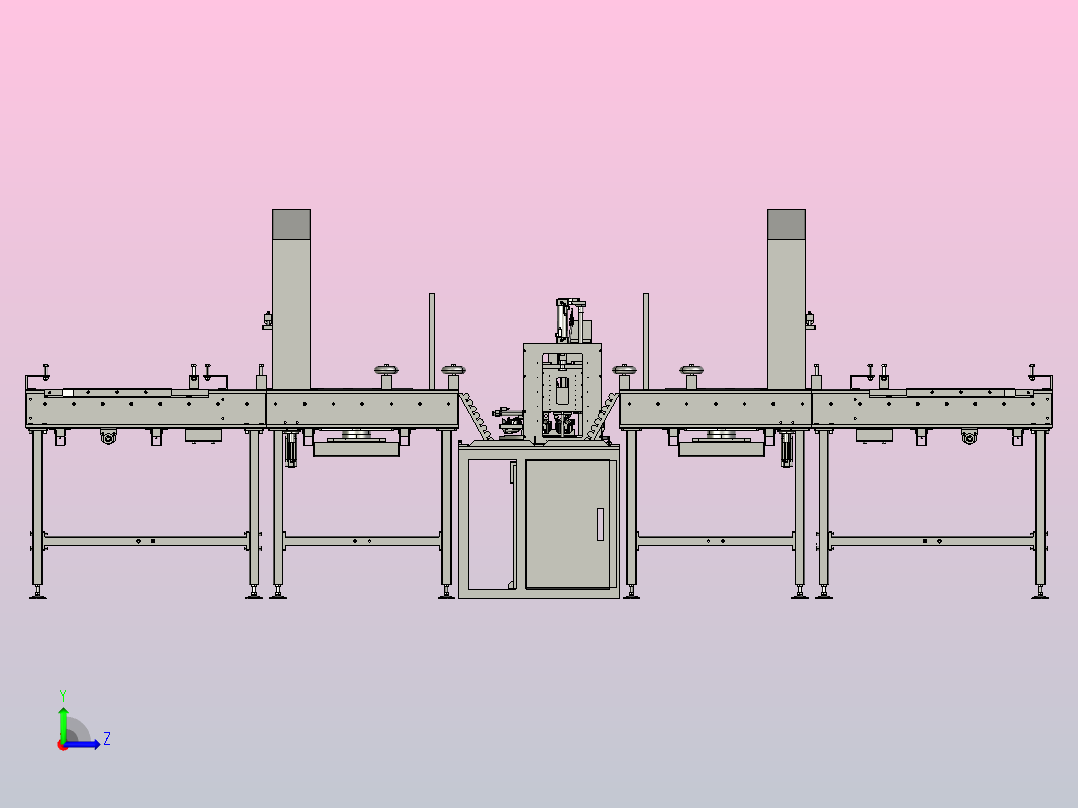 车载产品锁螺丝流水线左视图