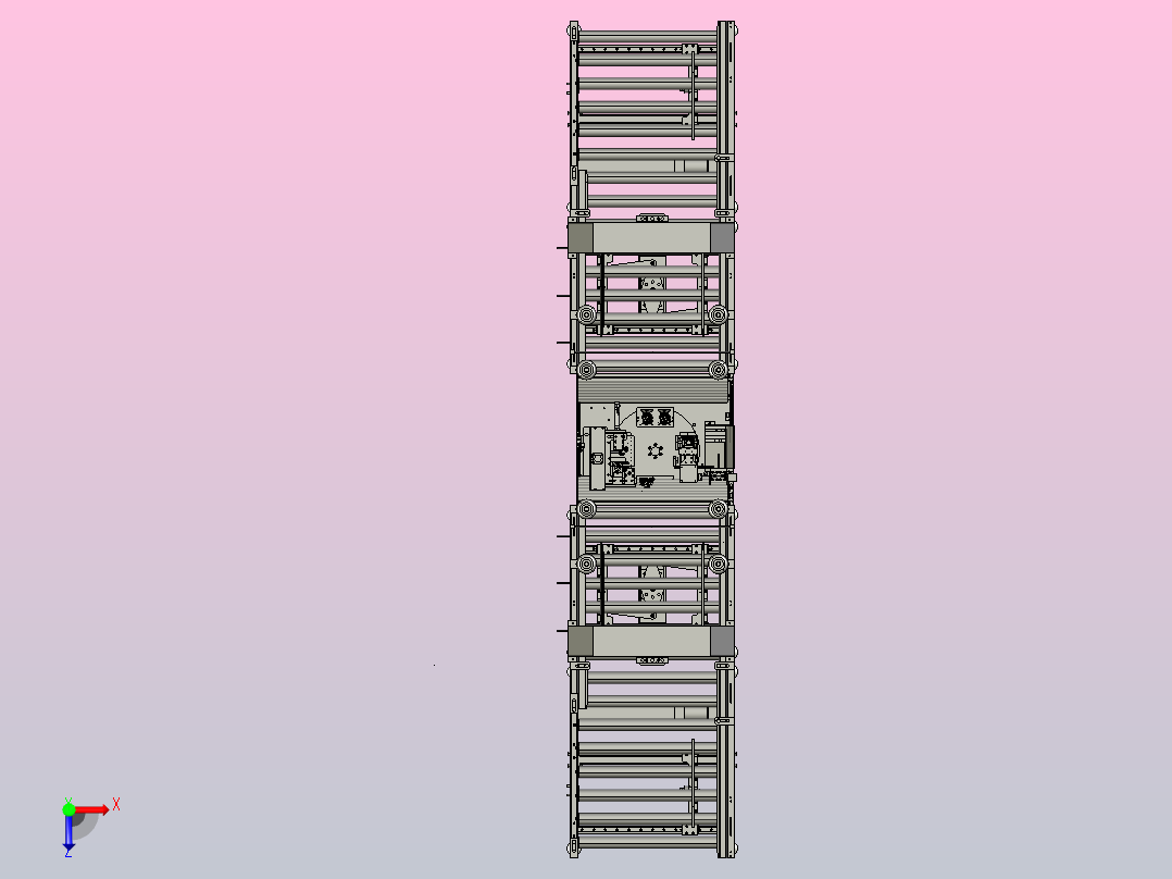 车载产品锁螺丝流水线俯视图