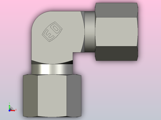 EO管接头弯头W08LCF.igs前视缩略图