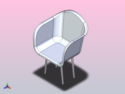 扶手椅正等轴测缩略图