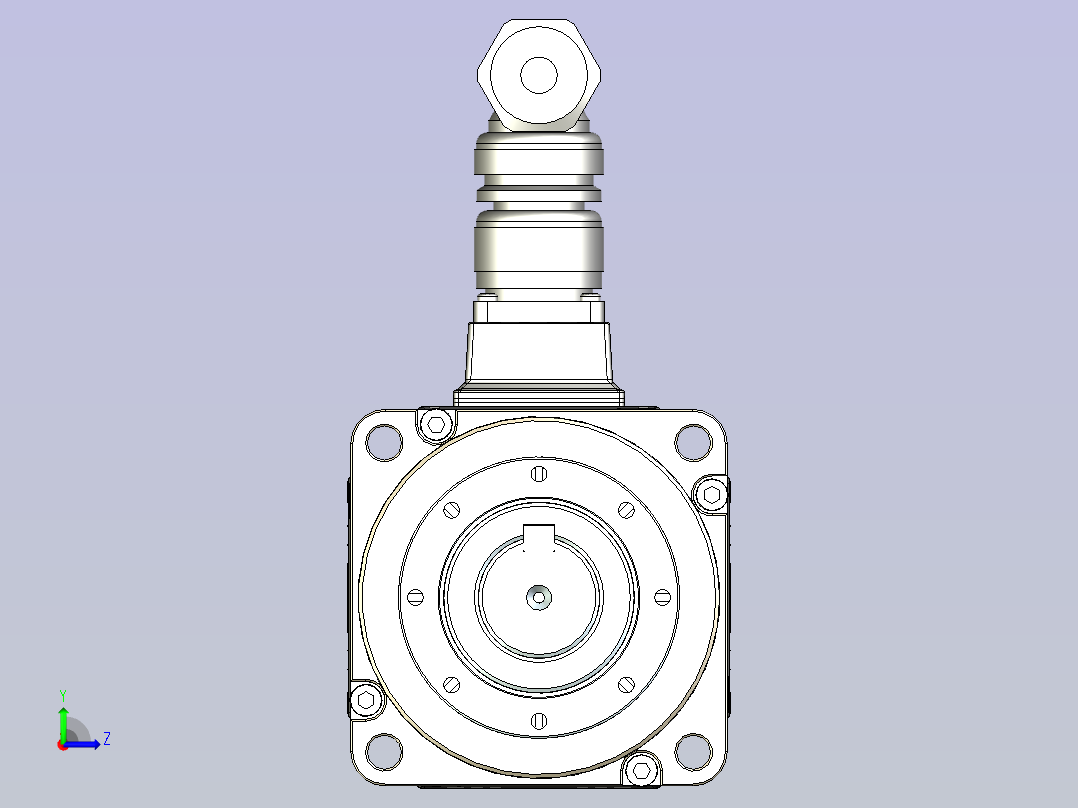 JSCC精研伺服减速电机 100mhf3左视图