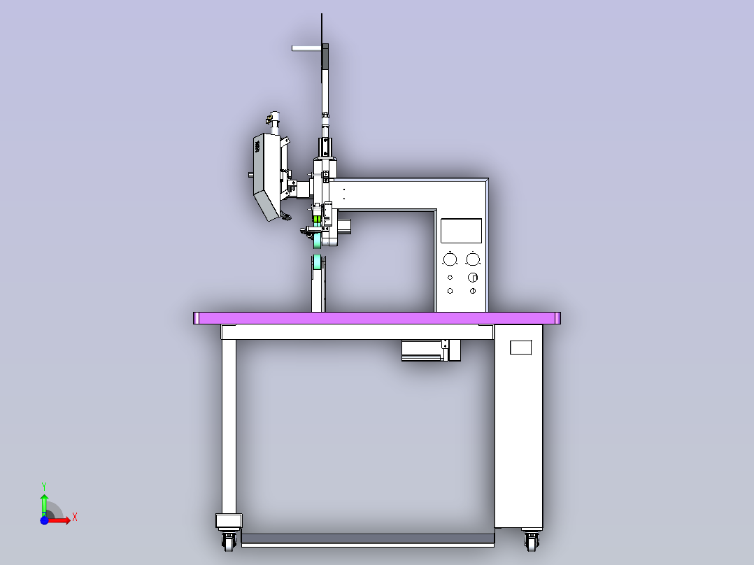 最新款防护服缝合机前视图