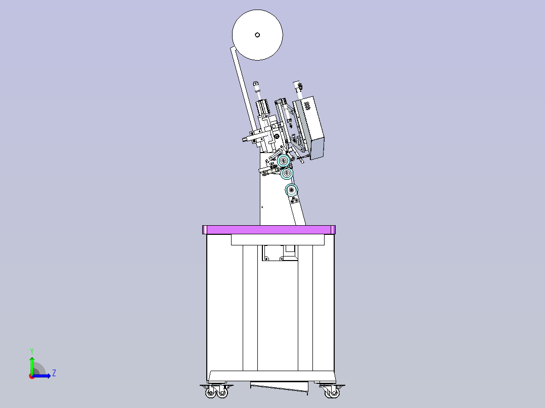 最新款防护服缝合机左视图