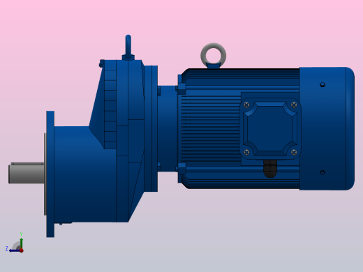 RXF77法兰轴伸式安装斜齿轮减速机RX77-Y1.1-4P-90S-M1-0°-Φ200右视缩略图