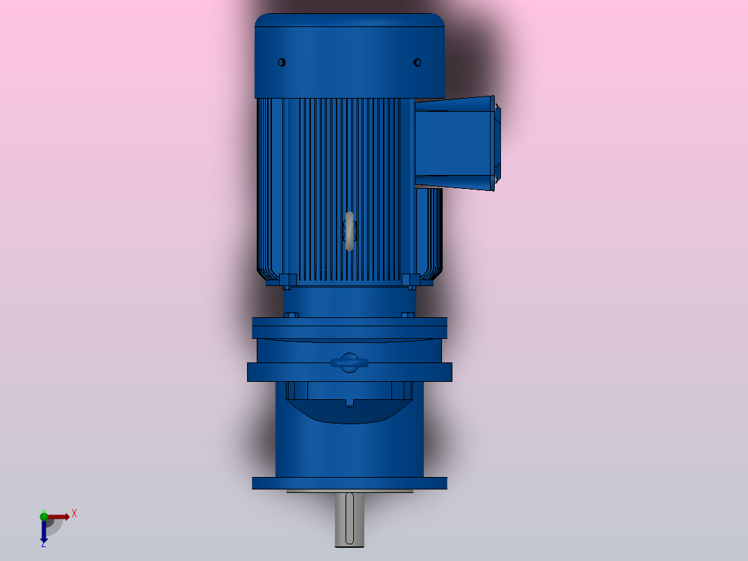 RXF77法兰轴伸式安装斜齿轮减速机RX77-Y1.1-4P-90S-M1-0°-Φ200俯视图