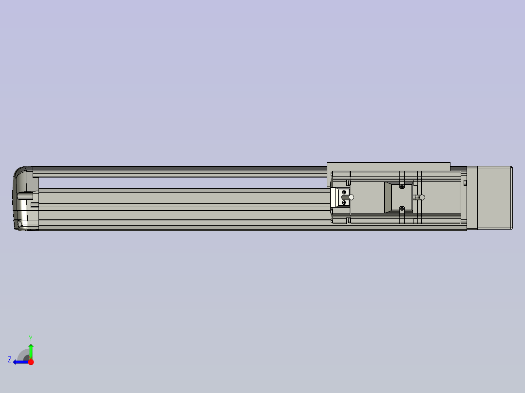 CZXDTGS14-BR-200W伺服电机z1长条右视图