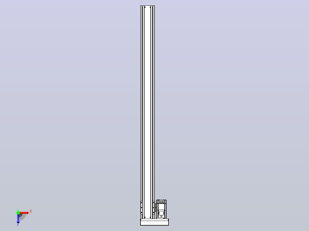 日规模组半封闭丝杆TPA-HNR-85S-1610C-L1150-MR-C-P20-N3俯视图