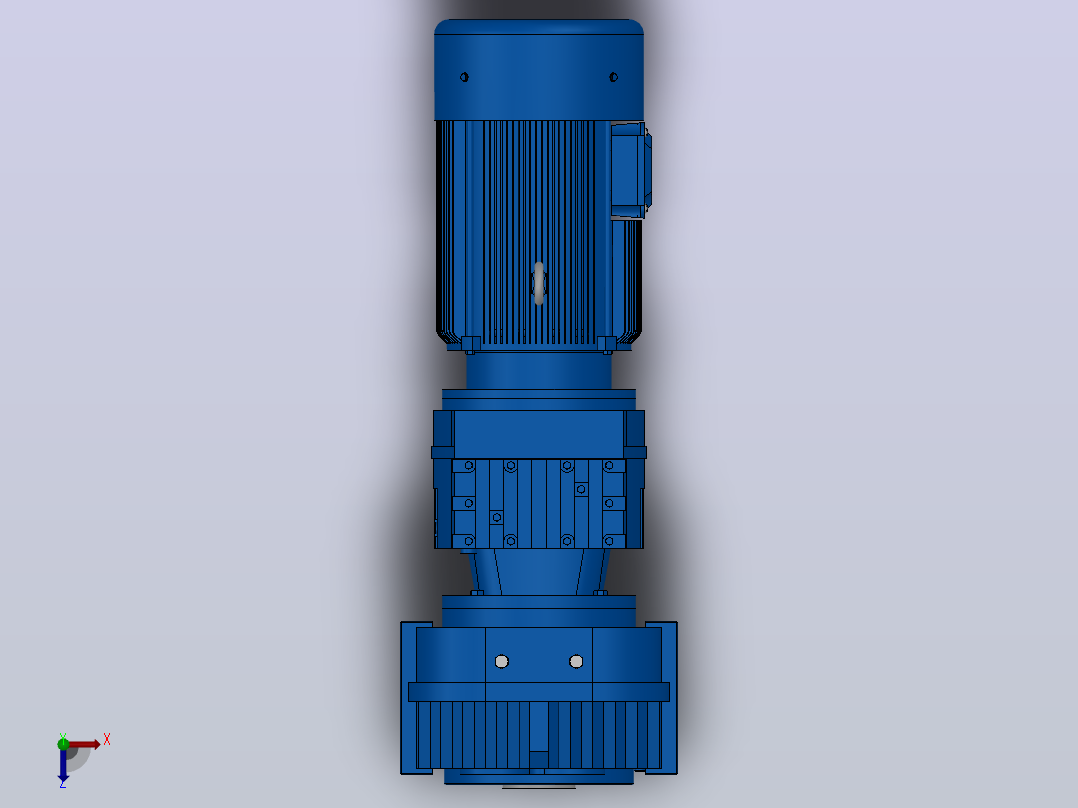FA37R17组合式平行轴斜齿轮减速机[FA37R17-Y0.18-4P-129-0°-63]俯视图