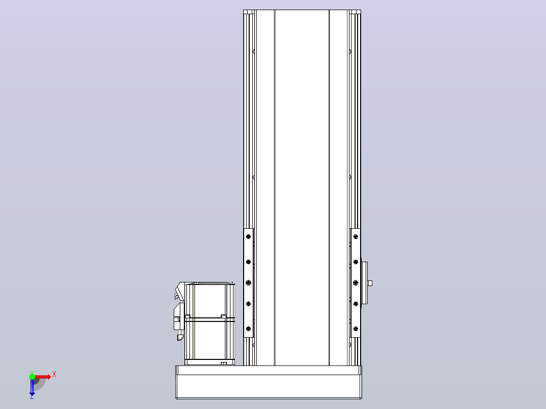 日规模组半封闭丝杆TPA-HNR-140D-2010C-L200-ML-Y-P40-N3俯视图