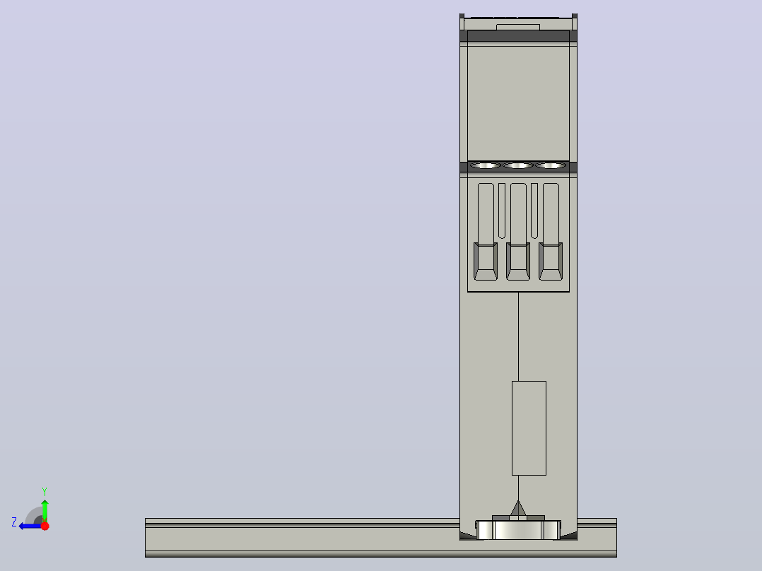 NJB1-X1电压保护继电器三维模型202203右视图