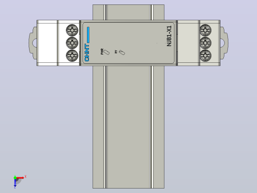 NJB1-X1电压保护继电器三维模型202203俯视缩略图
