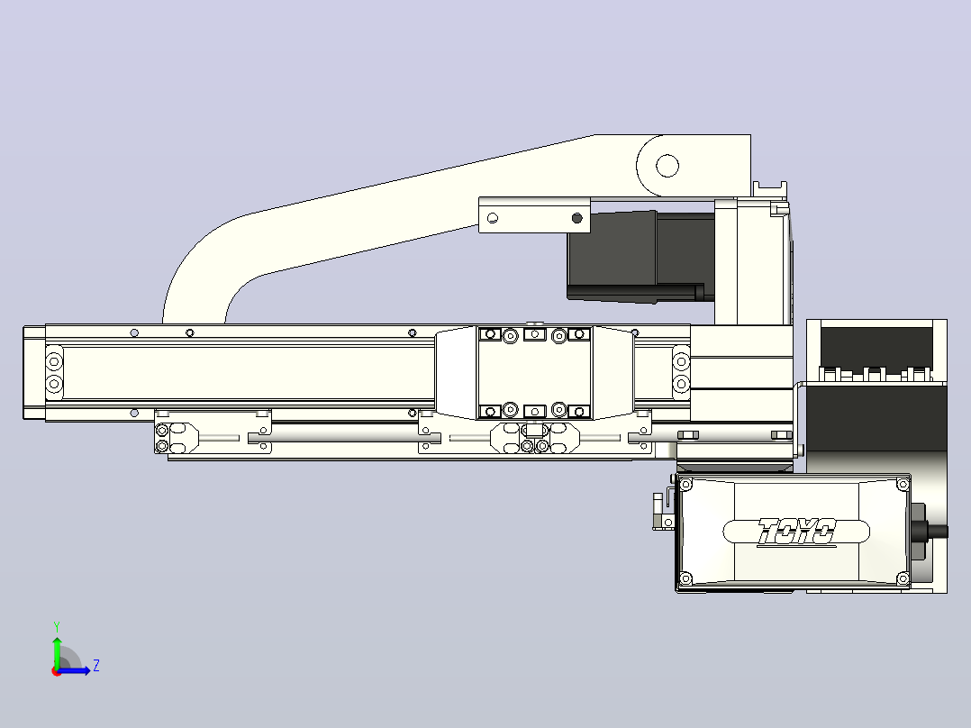 XYGT210-A2-300-150-M-C-0001丝杆模组 XY悬臂 负载2-5KG 内嵌式 XYGT210-A2 替换TOYO直线模组左视图