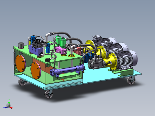 移动式液压工作站（SW+CAD+说明书）
