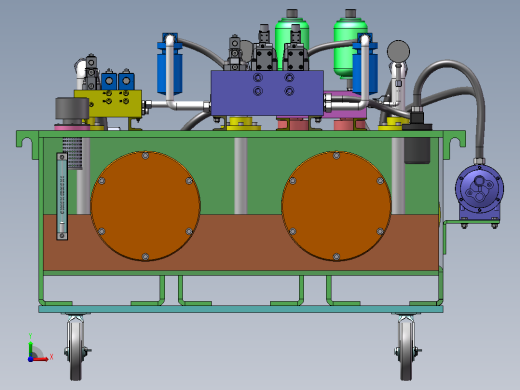 移动式液压工作站（SW+CAD+说明书）前视缩略图