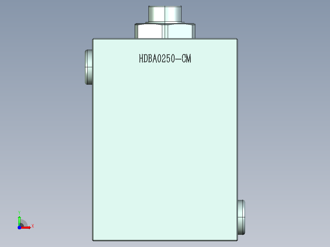 HDBA方型直线夹紧器HDBA0250-CM前视图