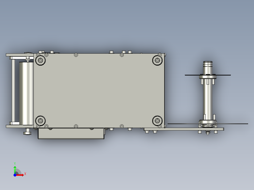 半自动贴标机前视图