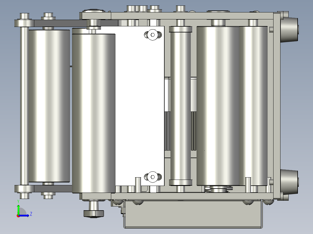 半自动贴标机左视图