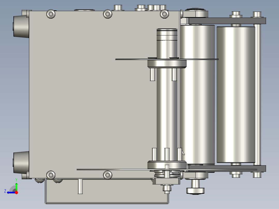 半自动贴标机右视图