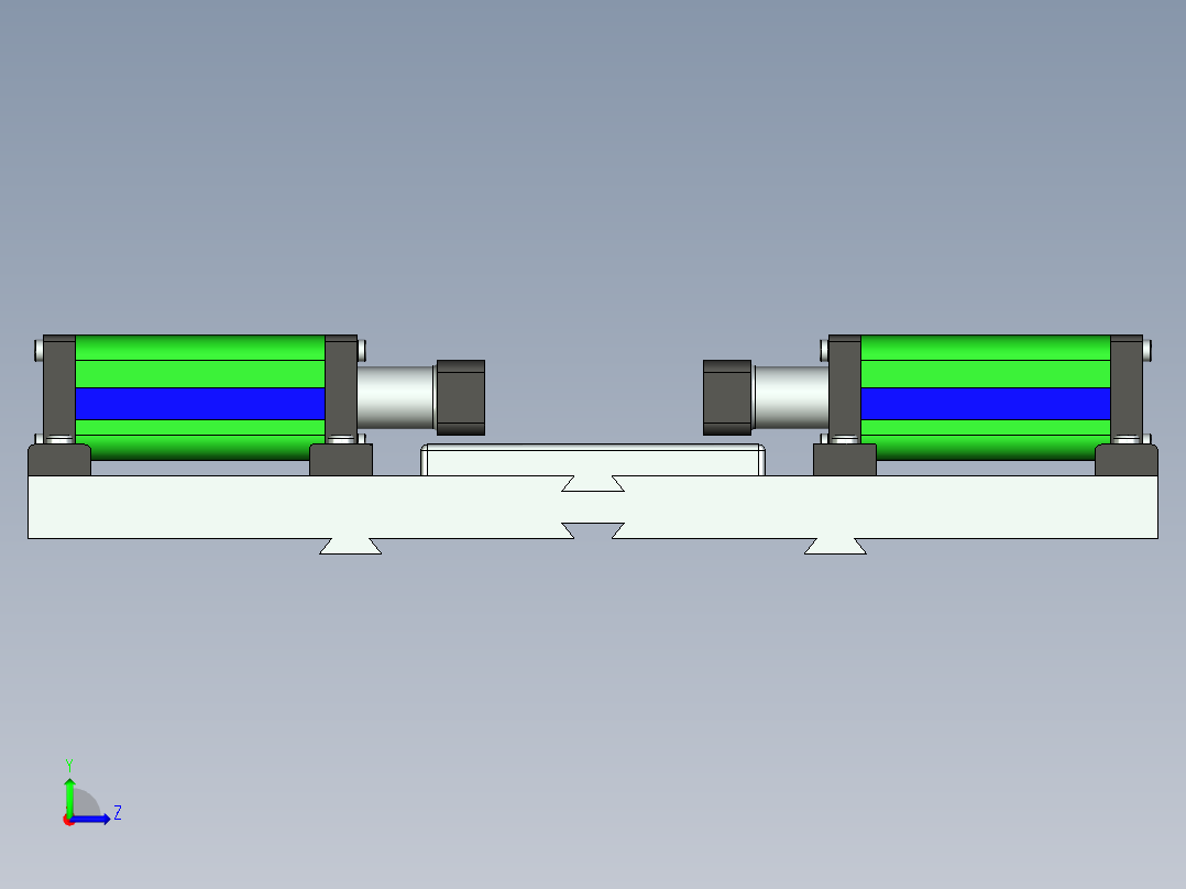 气动夹具、气动夹头左视图