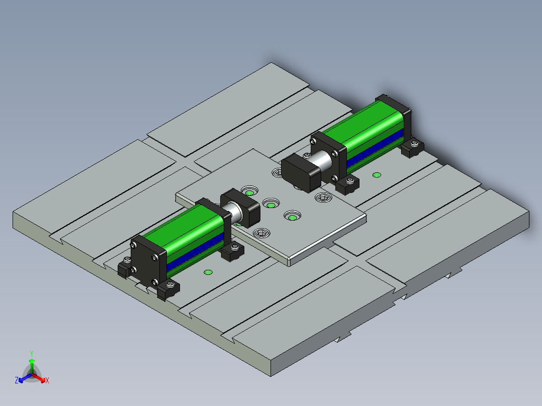 气动夹具、气动夹头正等轴测图
