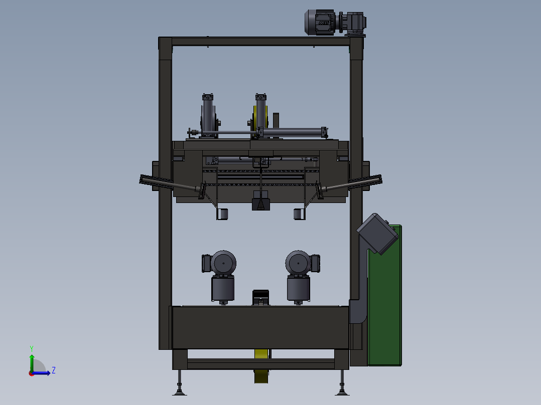 10款胶带封箱机纸盒包装机3d图一字封箱机四角边封箱打包机3d模型左视图