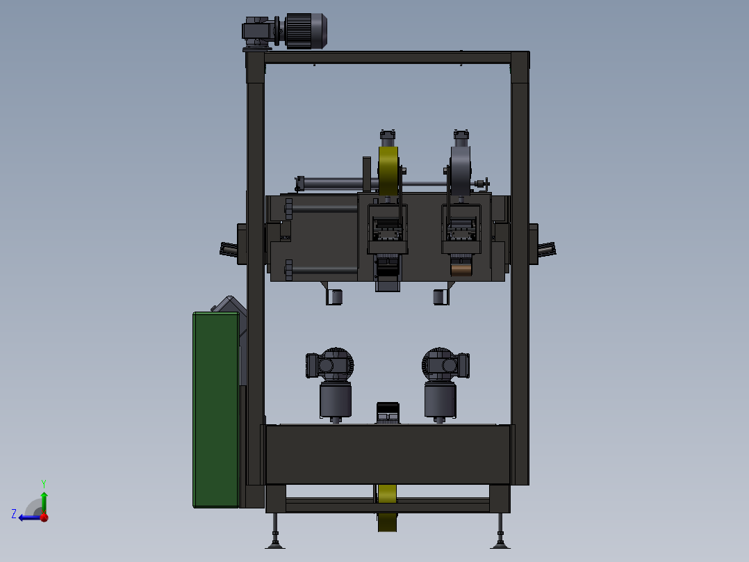 10款胶带封箱机纸盒包装机3d图一字封箱机四角边封箱打包机3d模型右视图