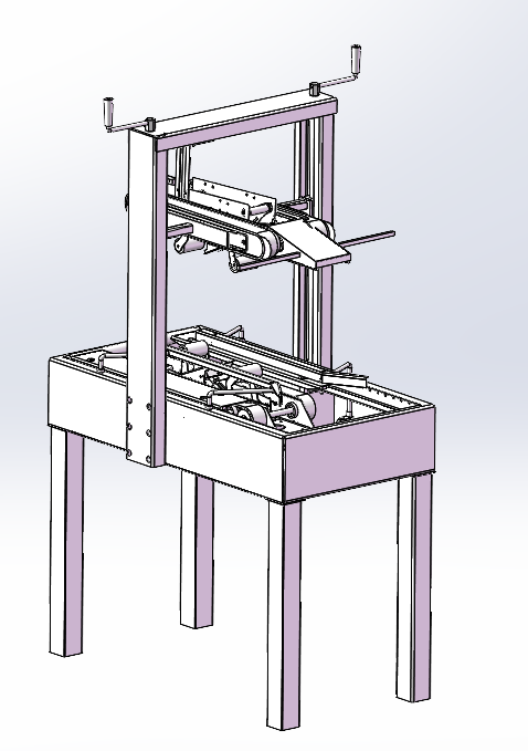 10款胶带封箱机纸盒包装机3d图一字封箱机四角边封箱打包机3d模型