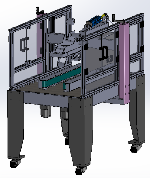 10款胶带封箱机纸盒包装机3d图一字封箱机四角边封箱打包机3d模型缩略图