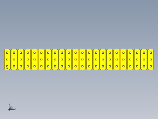 彩色公头100mil（2.54mm）系列-DS1021_yellow_3x22p_100mil_Type5_rev1.0前视缩略图