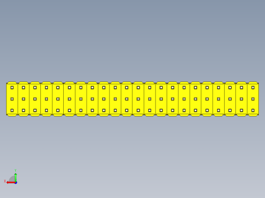 彩色公头100mil（2.54mm）系列-DS1021_yellow_3x22p_100mil_Type5_rev1.0后视缩略图