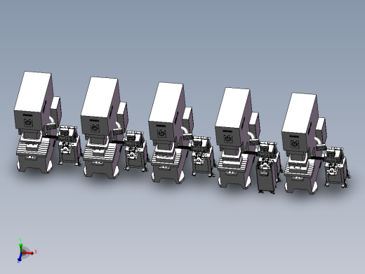 并联冲压机械手 自动化设备三维模型机械