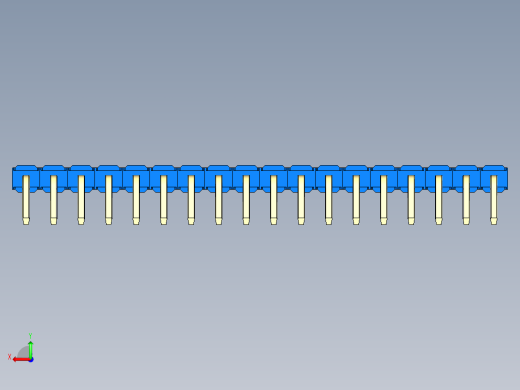 彩色公排针 100mil 2.54mm 系列-DS1022_blue_1x18p_100mil_TypeD_rev1.0后视缩略图