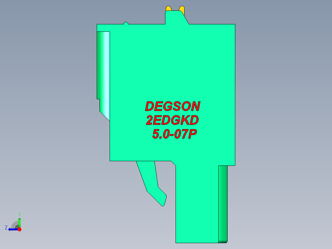 DEGSON 2EDG 系列 5.0mm 可插拔接线端子组-2EDGKD-5.0-07P-14-00AH右视图
