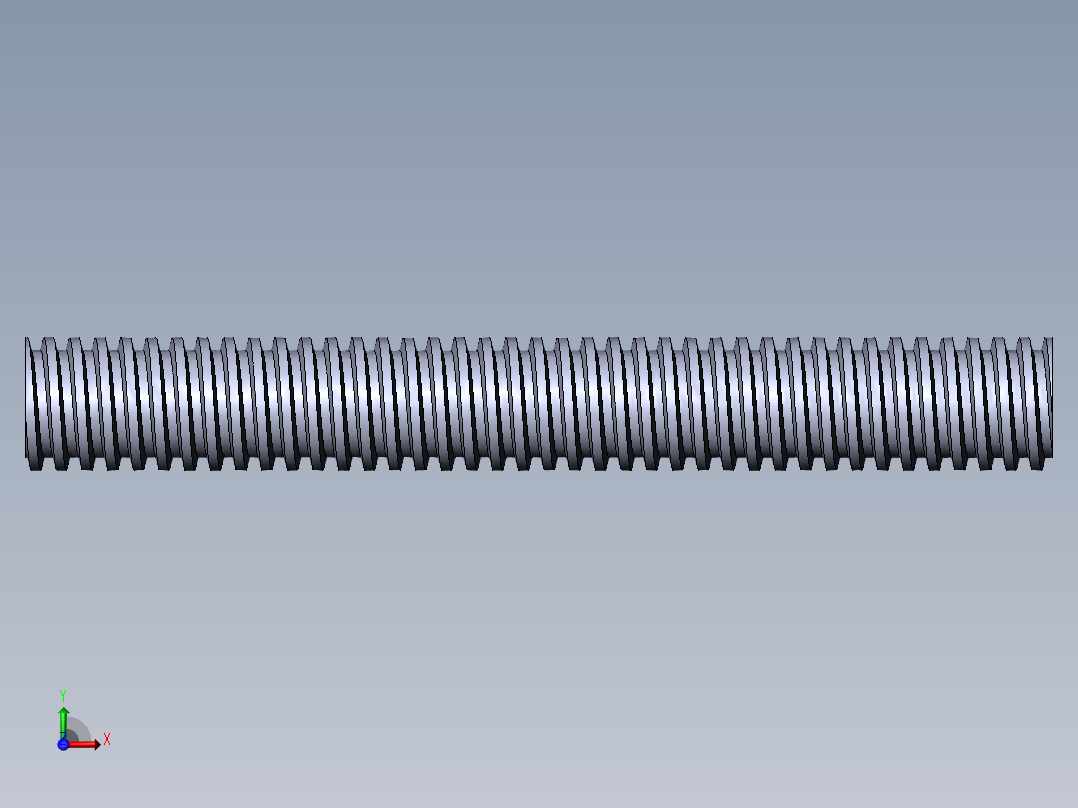 公制 （ISO） 梯形螺钉-TR26x5x200.SLDPRT前视图