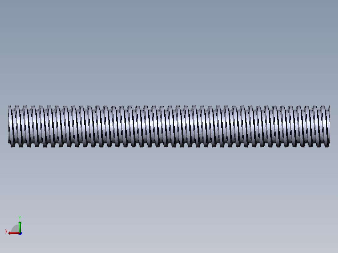 公制 （ISO） 梯形螺钉-TR26x5x200.SLDPRT后视图