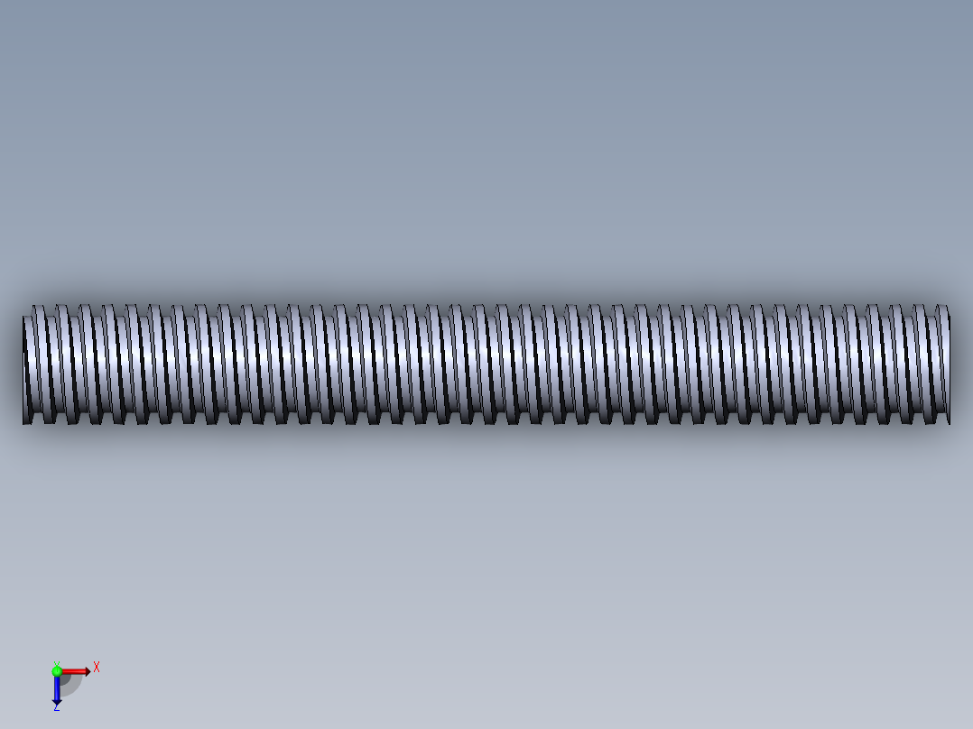 公制 （ISO） 梯形螺钉-TR26x5x200.SLDPRT俯视图
