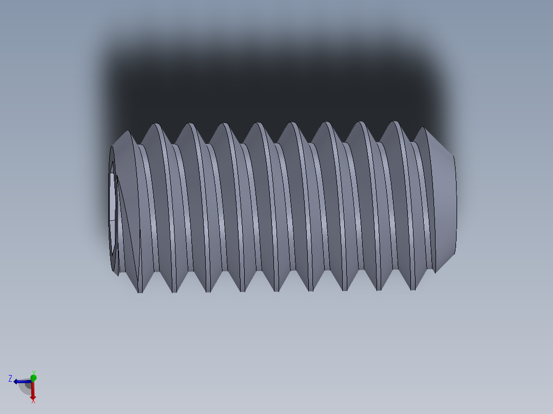 UNC 平头紧定螺钉-UNC SET SCREW 0.250 x0.500.SLDPRT主视图