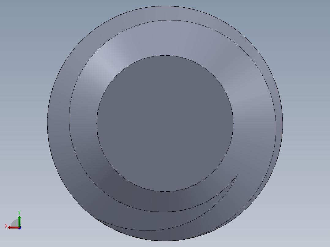 UNC 平头紧定螺钉-UNC SET SCREW 0.250 x0.500.SLDPRT后视图