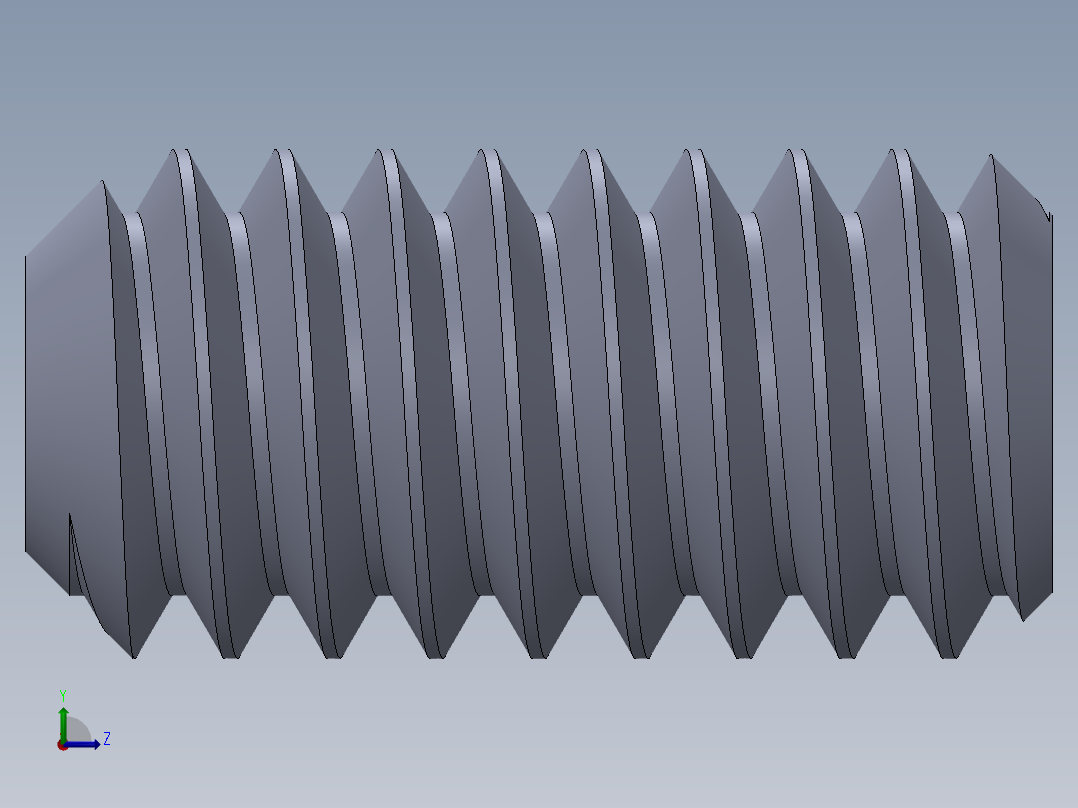 UNC 平头紧定螺钉-UNC SET SCREW 0.250 x0.500.SLDPRT左视图