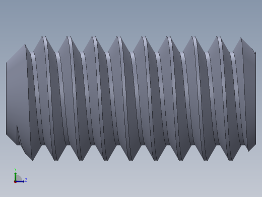 UNC 平头紧定螺钉-UNC SET SCREW 0.250 x0.500.SLDPRT左视缩略图
