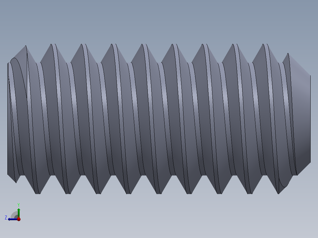 UNC 平头紧定螺钉-UNC SET SCREW 0.250 x0.500.SLDPRT右视图