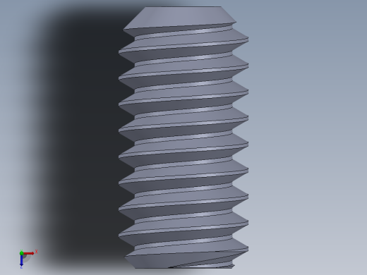 UNC 平头紧定螺钉-UNC SET SCREW 0.250 x0.500.SLDPRT俯视缩略图