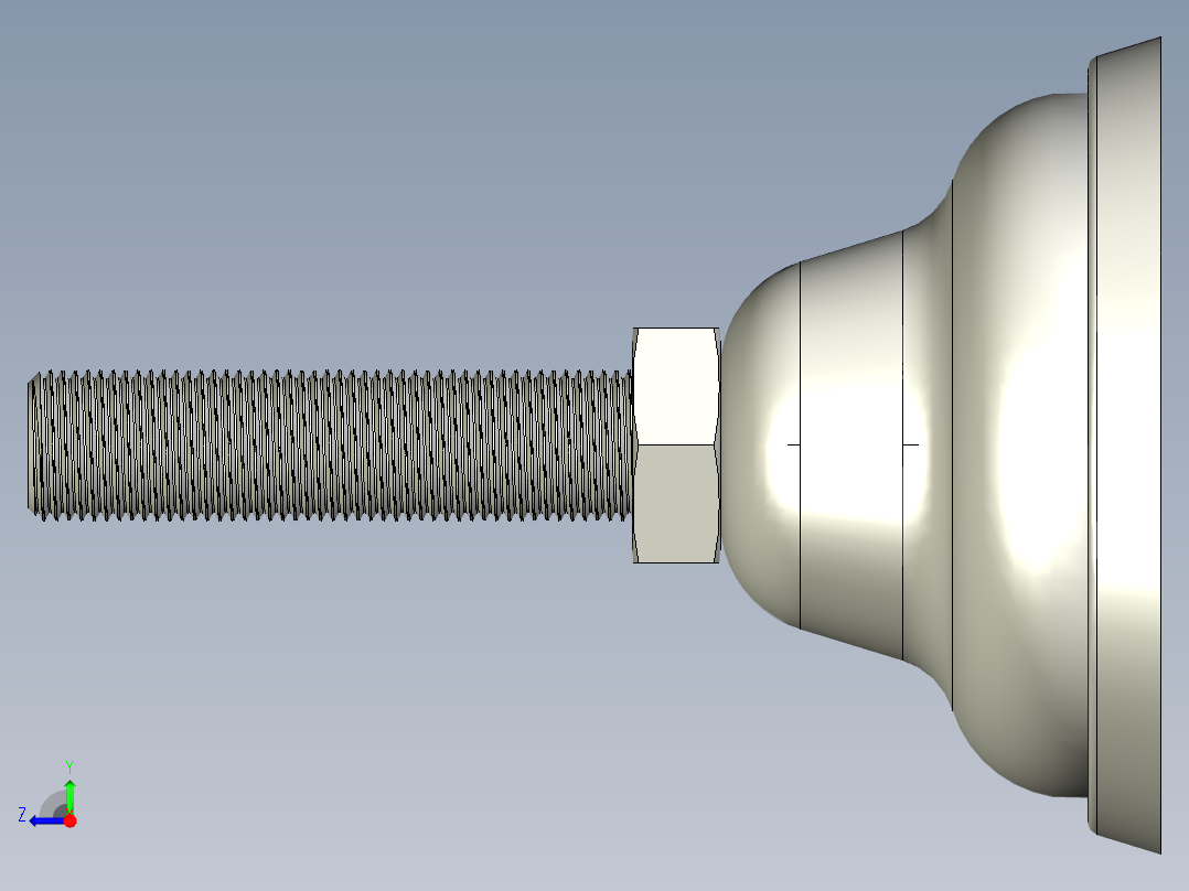 不銹鋼固定腳座384-3D多系列多零件图纸模型右视图