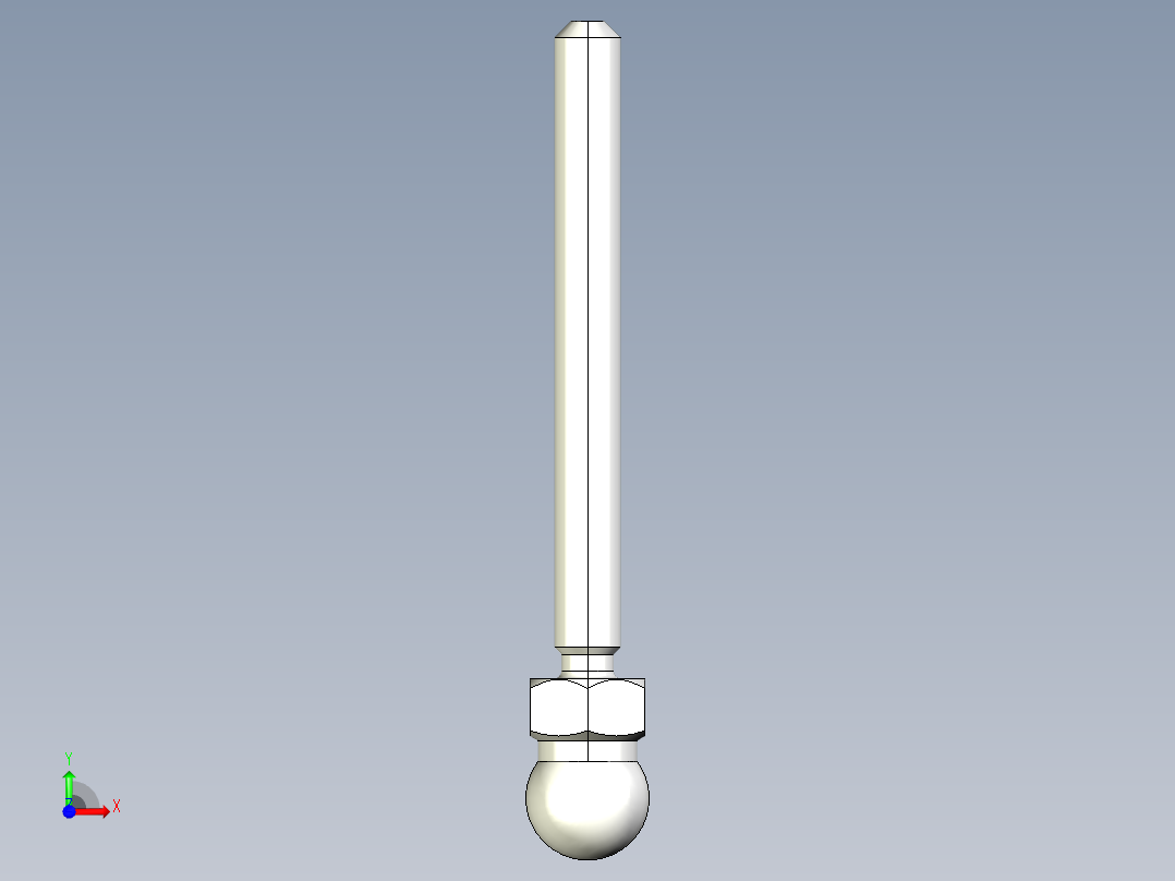 型材-KJN M8X80 THREADED ROD 098DM08080M前视图
