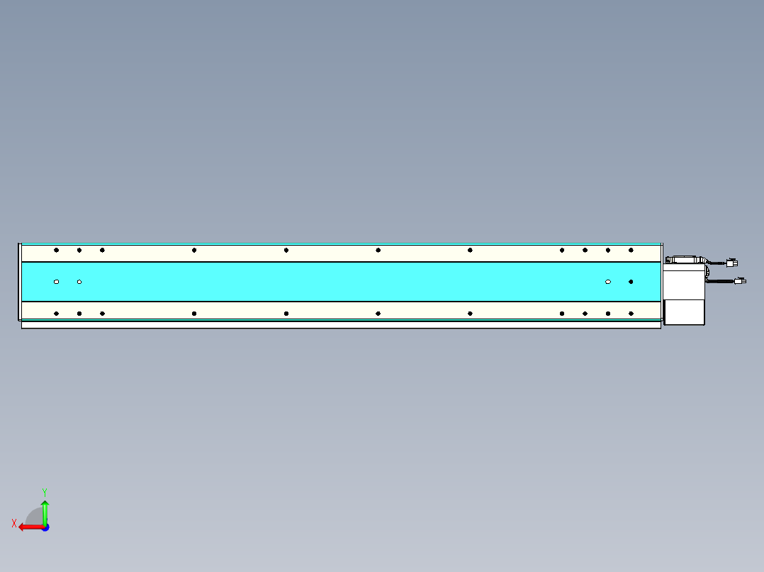 威洛博VBC同步带传动一无尘环境VBC17-L45-S1100-BLU-ZP75-C3后视图