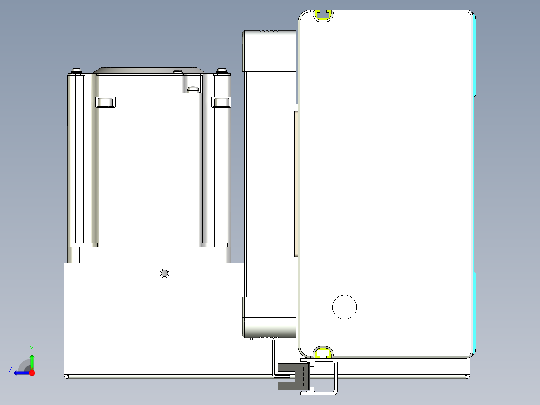 威洛博VBC同步带传动一无尘环境VBC17-L45-S1100-BLU-ZP75-C3右视图