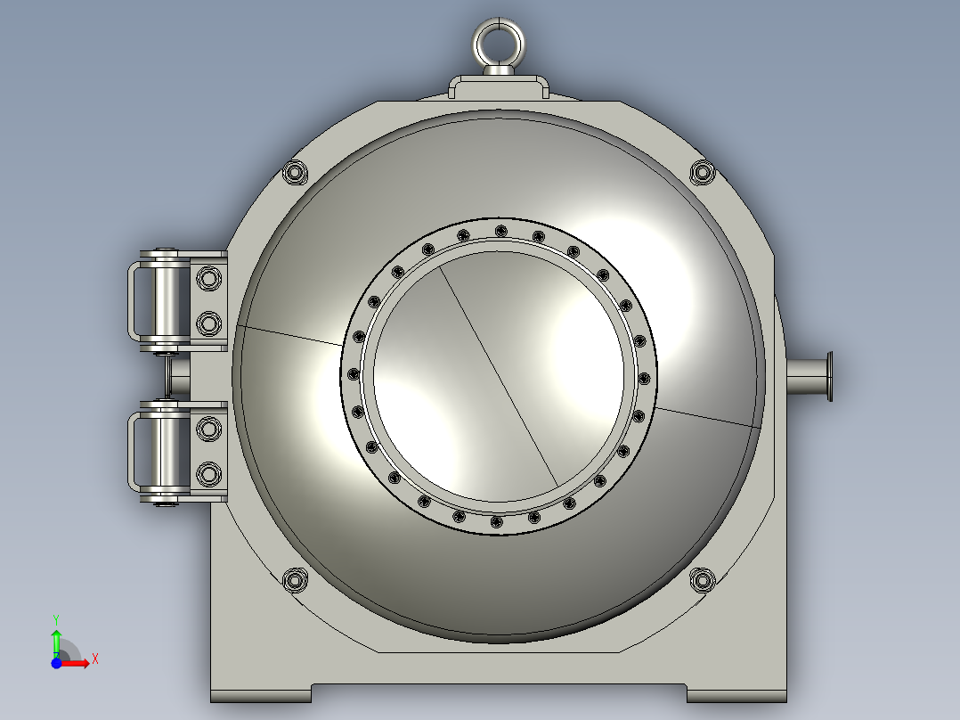 密封真空室前视图