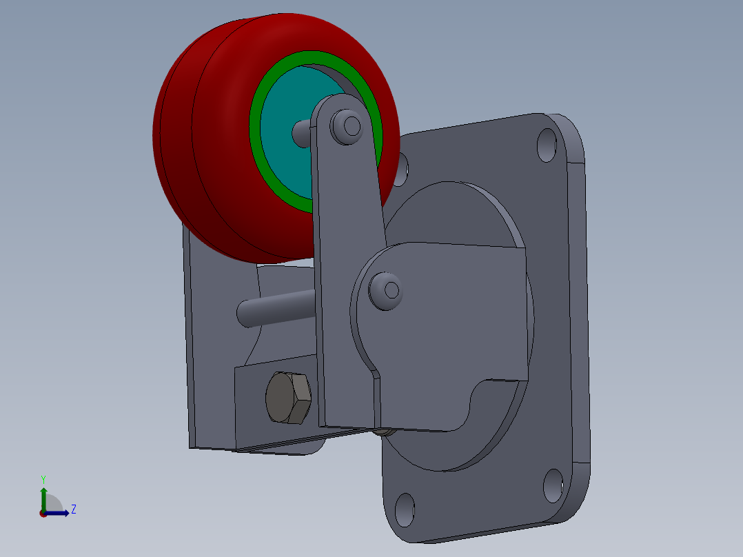 减震万向轮452389===10左视图